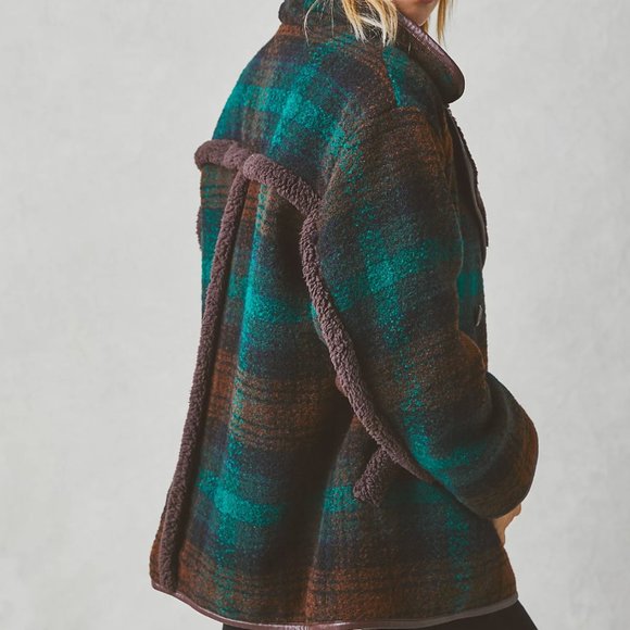 Free People Misfits Plaid Peacoat - Picture 8 of 9